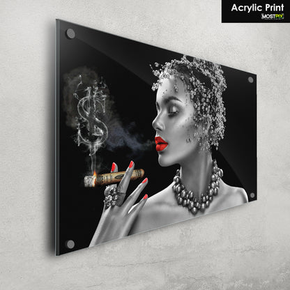 Cigar Lady Art Print