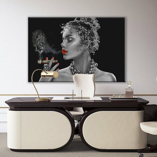 Cigar Lady Art Print