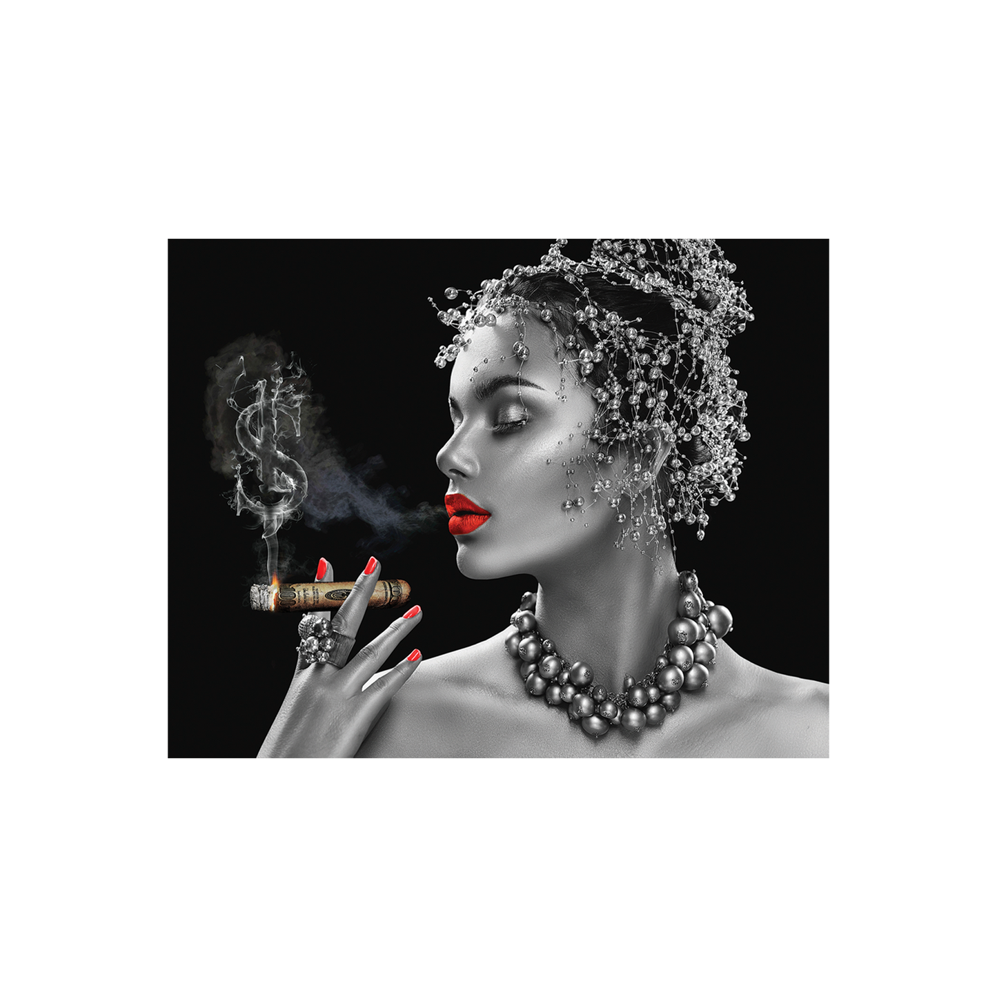 Cigar Lady Art Print